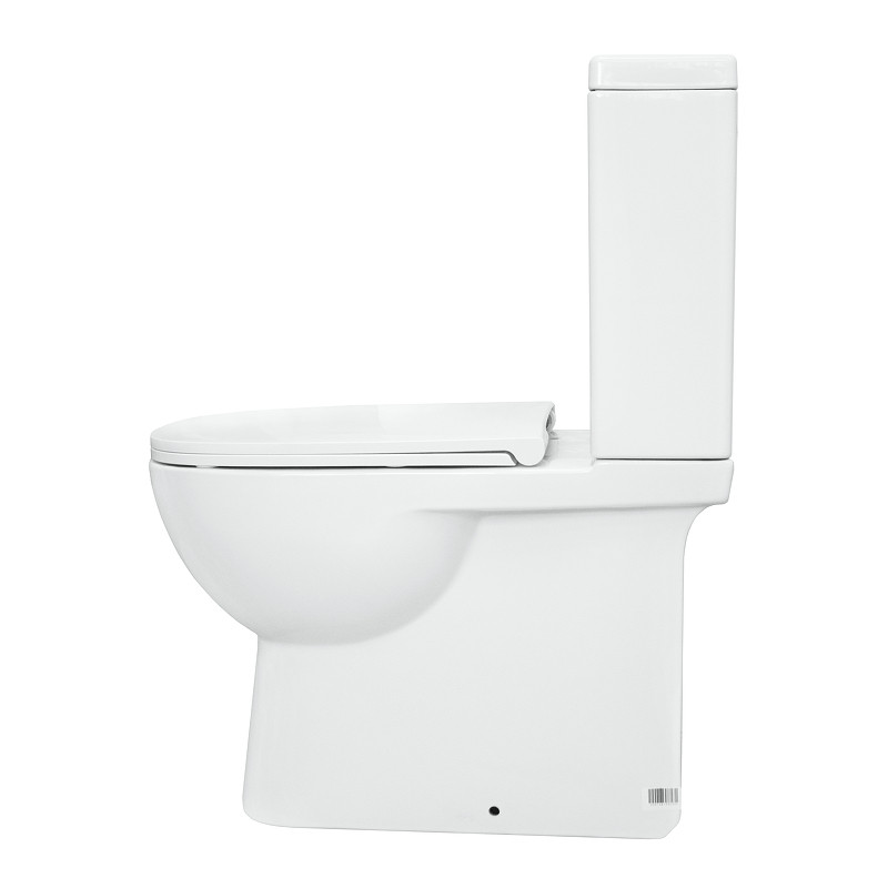 Унитаз компакт Sanita Luxe Quadro WC.CC/Quadro/2-SlimDM/WHT.G/S1 цвет Белый с бачком и сиденьем Микролифт
