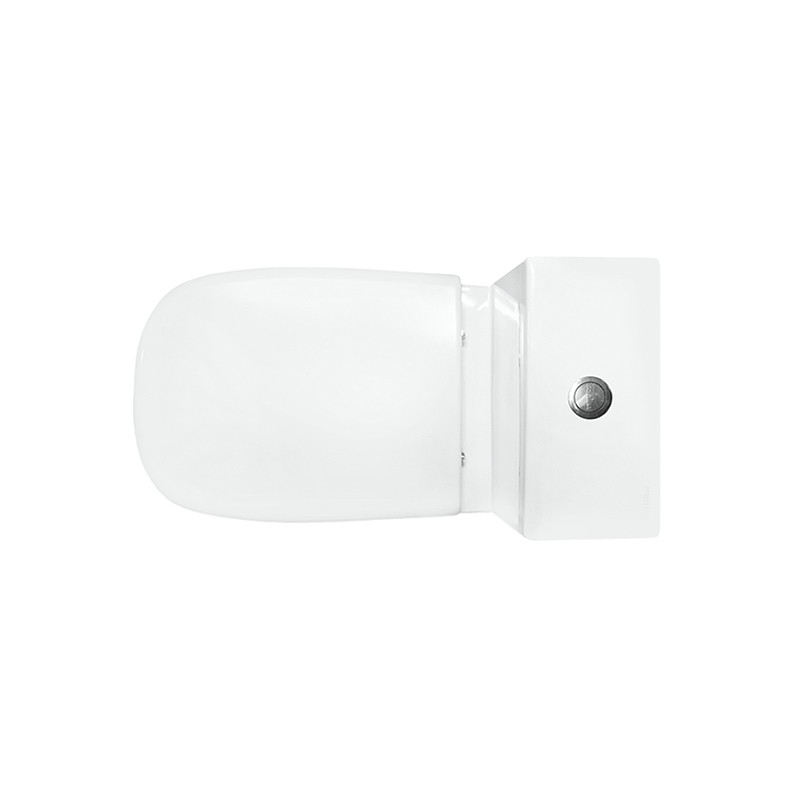 Унитаз компакт Sanita Luxe Quadro WC.CC/Quadro/2-SlimDM/WHT.G/S1 цвет Белый с бачком и сиденьем Микролифт