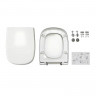 Унитаз компакт Sanita Luxe Quadro WC.CC/Quadro/2-SlimDM/WHT.G/S1 цвет Белый с бачком и сиденьем Микролифт
