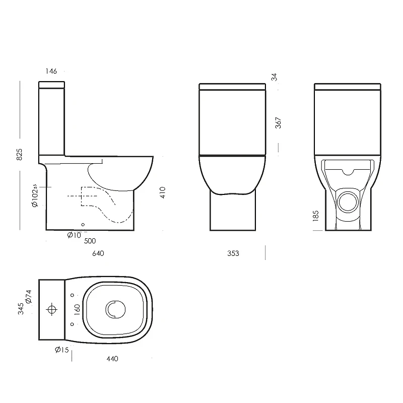 Унитаз компакт Sanita Luxe Quadro WC.CC/Quadro/2-SlimDM/WHT.G/S1 цвет Белый с бачком и сиденьем Микролифт