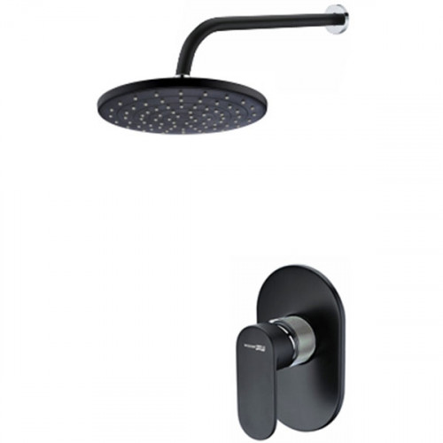 Душевая система WasserKRAFT Elbe A12777 Черная матовая латунь встраиваемый