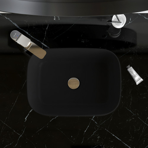 Раковина-чаша AM.PM Func 46 M8FWCC10450BM Черная матовая фарфор накладная