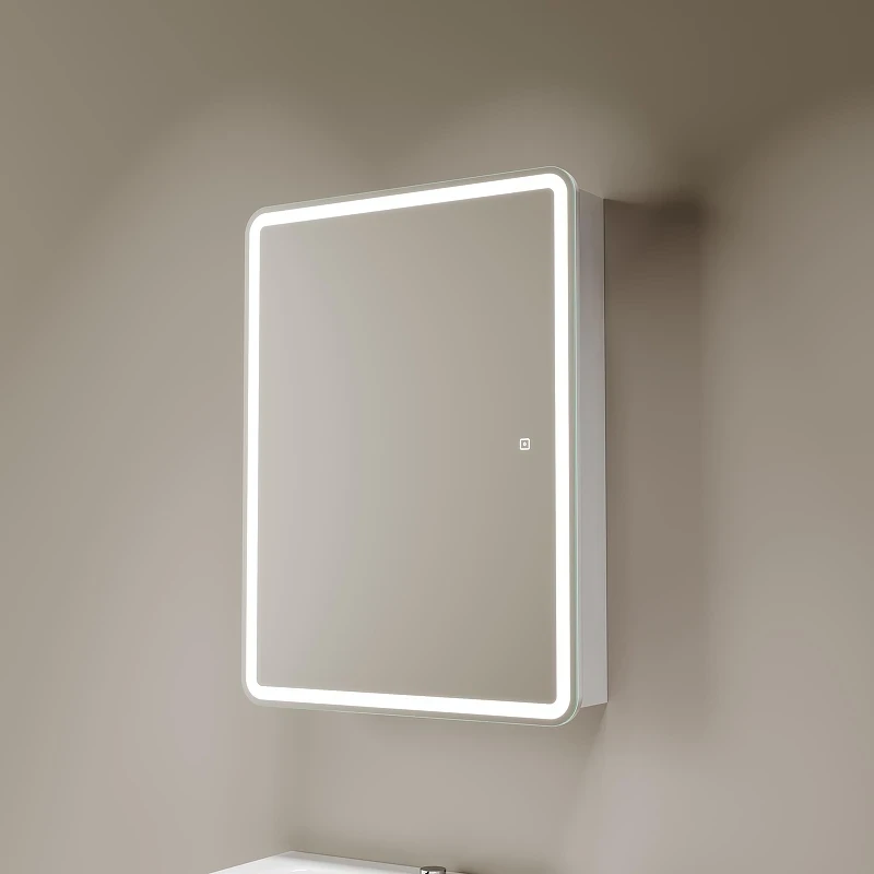 Зеркальный шкаф Sancos Diva 60 DIV600 с подсветкой цвет Белый