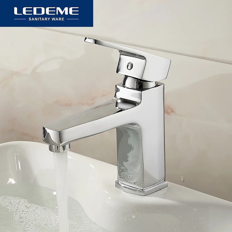 Смеситель для раковины Ledeme H30 1030L Хром латунь