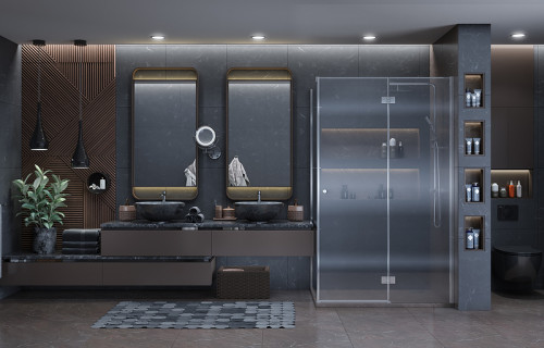 Душевой уголок Ambassador Diamond 120х80 12011107R профиль Хром стекло прозрачное