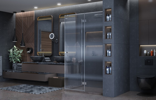 Душевой уголок Ambassador Diamond 120х80 12011107R профиль Хром стекло прозрачное