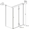 Душевой уголок Ambassador Diamond 120х80 12011107R профиль Хром стекло прозрачное