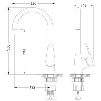 Смеситель для кухни Lemark Linara LM0405PGS Серый шелк латунь