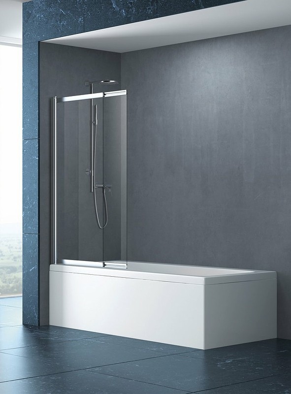 Шторка на ванну Cezares Slider 80 SLIDER-VF-11-80/150-C-Cr профиль Хром стекло прозрачное