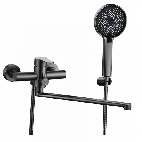 Смеситель для ванны Fmark FS8225Q универсальный цвет Графит