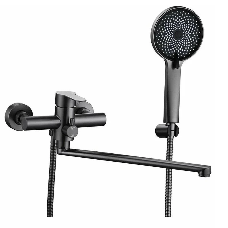 Смеситель для ванны Fmark FS8225Q универсальный цвет Графит