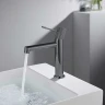 Смеситель для раковины Vincea Desire VBF-1D1GM Вороненая сталь латунь