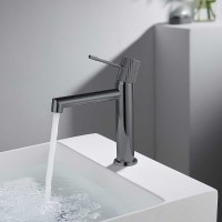 Смеситель для раковины Vincea Desire VBF-1D1GM Вороненая сталь латунь