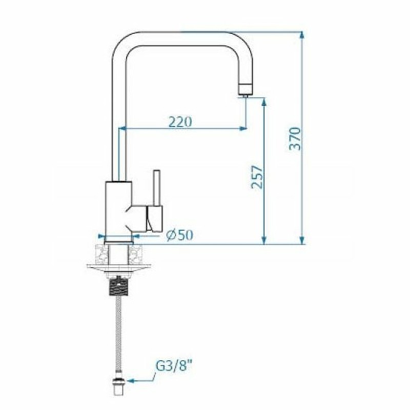 Смеситель для кухни Alveus Dual Sat 1139809 Сатинированная сталь латунь