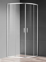 Душевой уголок AQUAme 90x90 AQM3801F-9 профиль Хром стекло прозрачное