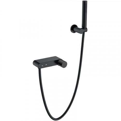 Смеситель для ванны Boheme Stick 123-BB.2 Черный матовый латунь на стену