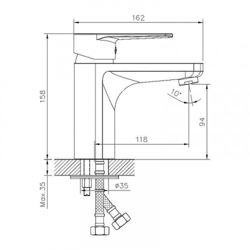 Смеситель для раковины Decoroom DR72011 Хром
