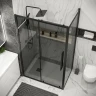 Душевой уголок Grossman Cosmo 100х90 120.K33.02.1090.21.10 профиль Черный матовый стекло тонированное