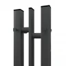 Электрический полотенцесушитель APEXTERMO Delta 800x100 DL10181GF с крючками цвет Графит металлик