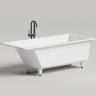 Ванна из искусственного камня Salini Cascata Kit 180х80 104513G Белая глянцевая