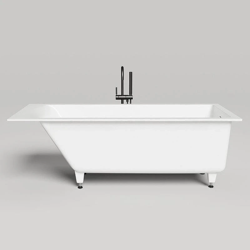 Ванна из искусственного камня Salini Cascata Kit 180х80 104513G Белая глянцевая