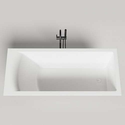 Ванна из искусственного камня Salini Cascata Kit 180х80 104513G Белая глянцевая