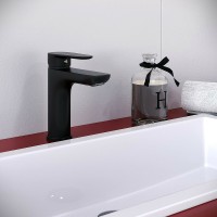 Смеситель для раковины Aringa Рейн AR02009BL Черный латунь