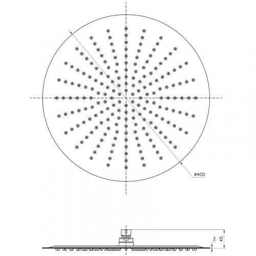Верхний душ Lemark LM9483S Полированная сталь нержавеющая сталь на потолок