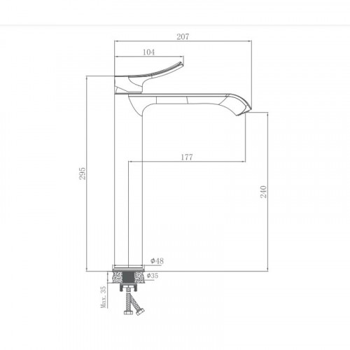 Смеситель для раковины Haiba HB11553 цвет Хром