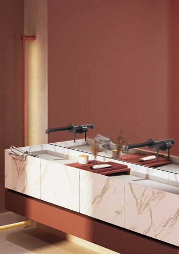 Смеситель для раковины Raglo R20.11.06 Черный матовый латунь встраиваемый