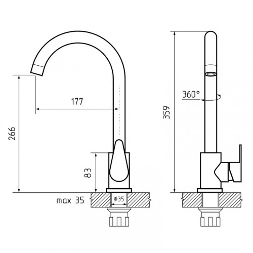Смеситель для кухни GranFest GF-Z-5412 цвет Белый