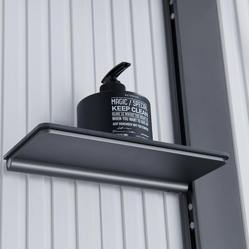 Душевая система Black&White Gravity GH-9005N-GM 9005NGM с термостатом цвет Оружейная сталь
