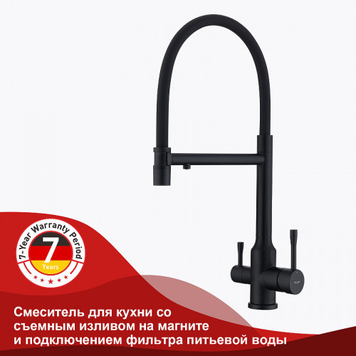 Смеситель для кухни Raglo R81.63.06 Черный матовый латунь