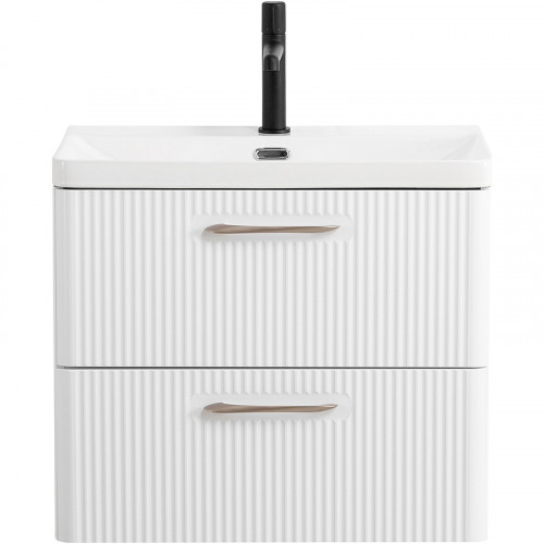 Тумба под раковину BelBagno Due 50 DUE-500-2C-SO-BL-P подвесная Bianco Lucido МДФ / ЛДСП