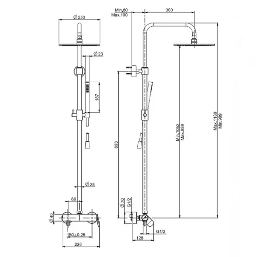 Смеситель для душа Fima Carlo Frattini Flo F3805/1CR цвет Хром