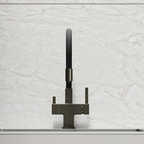 Смеситель для кухни Sancos Arno SC4005GG Вороненая сталь Черный латунь