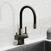 Смеситель для кухни Sancos Arno SC4005GG Вороненая сталь Черный латунь