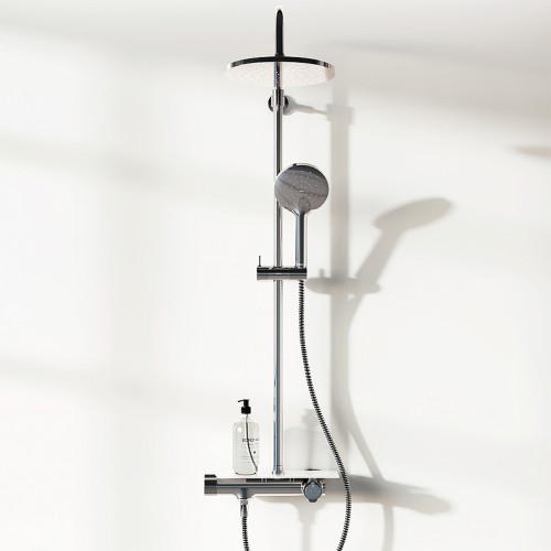 Душевая система Damixa Jupiter 977750000 с термостатом Хром латунь на стену