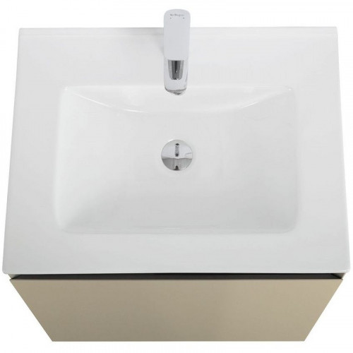 Тумба под раковину Art&amp;Max Latina 60 AM-Latina-600-1C-SO-BGM подвесная Серо-бежевая матовая МДФ / ЛДСП