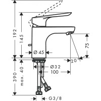 Смеситель для раковины Hansgrohe Logis E 71160000 Хром латунь