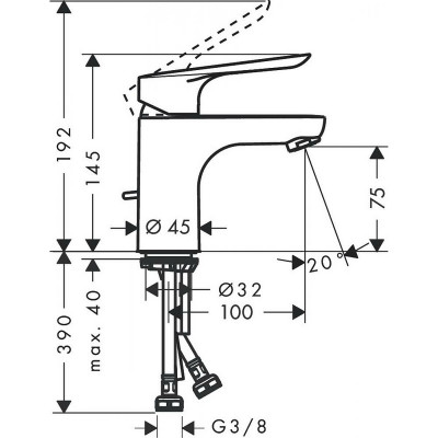 Смеситель для раковины Hansgrohe Logis E 71160000 Хром латунь