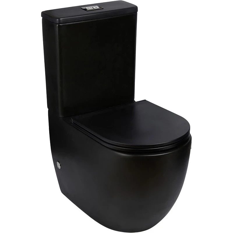 Унитаз компакт WeltWasser Merzbach 011 MT-BL 10000013291 Черный матовый с бачком и сиденьем Микролифт