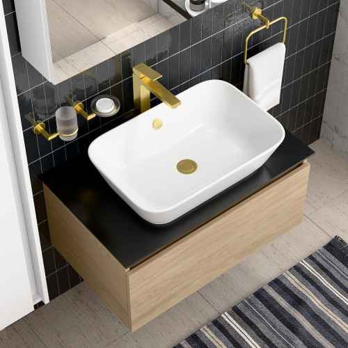 Смеситель для раковины Vitra Minimax Square A4372425EXP цвет Брашированное золото