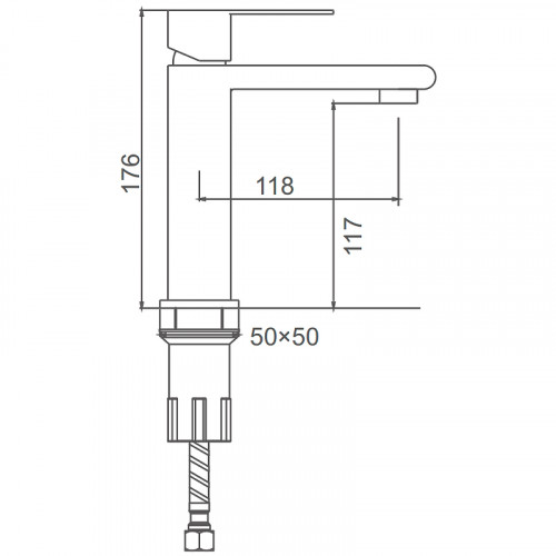 Смеситель для раковины Splenka S224.10.06 Черный матовый нержавеющая сталь
