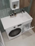 Тумба с раковиной Orange Sistema 100 R STK-40TUW+RAR с бельевой корзиной Белая МДФ / ЛДСП