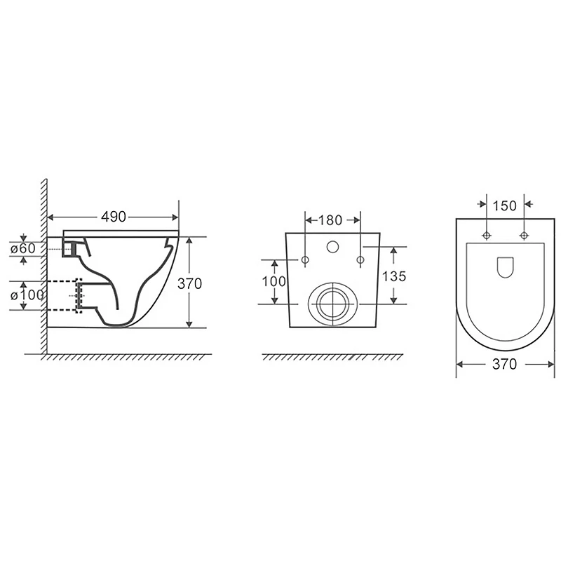 Унитаз Azario Grado AZ-0046 SP подвесной Белый с сиденьем Микролифт фаянс подвесной