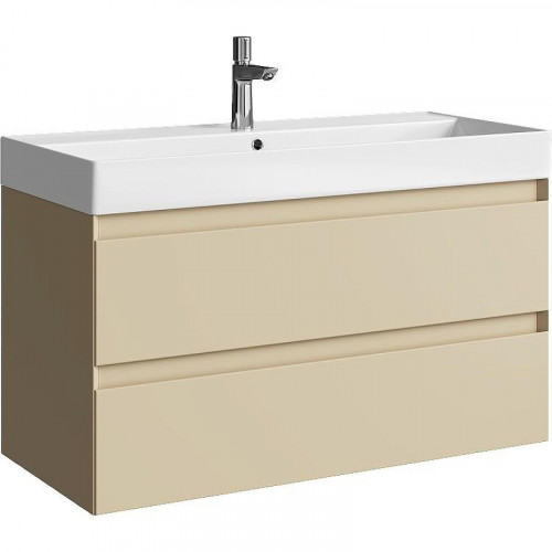 Тумба под раковину Aqwella Geometria 100 GE01102MD подвесная Морская дюна