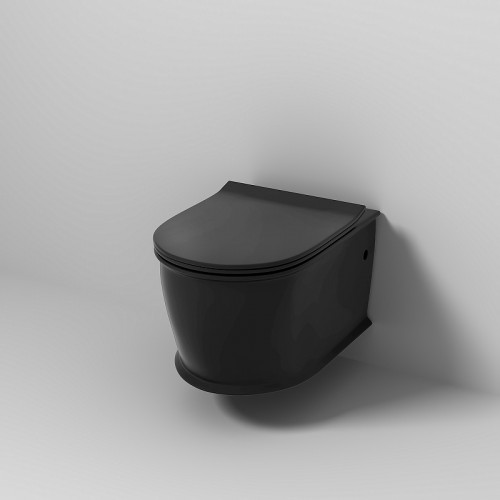 Унитаз Grossman Retro GR-4482BMS подвесной Черный матовый с сиденьем Микролифт фаянс подвесной