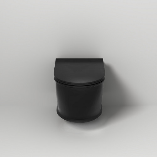 Унитаз Grossman Retro GR-4482BMS подвесной Черный матовый с сиденьем Микролифт фаянс подвесной