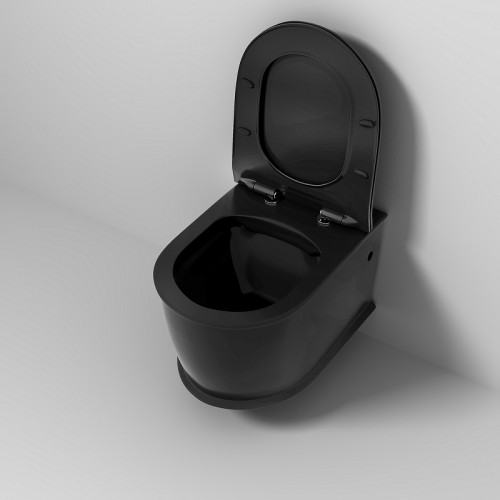 Унитаз Grossman Retro GR-4482BMS подвесной Черный матовый с сиденьем Микролифт фаянс подвесной